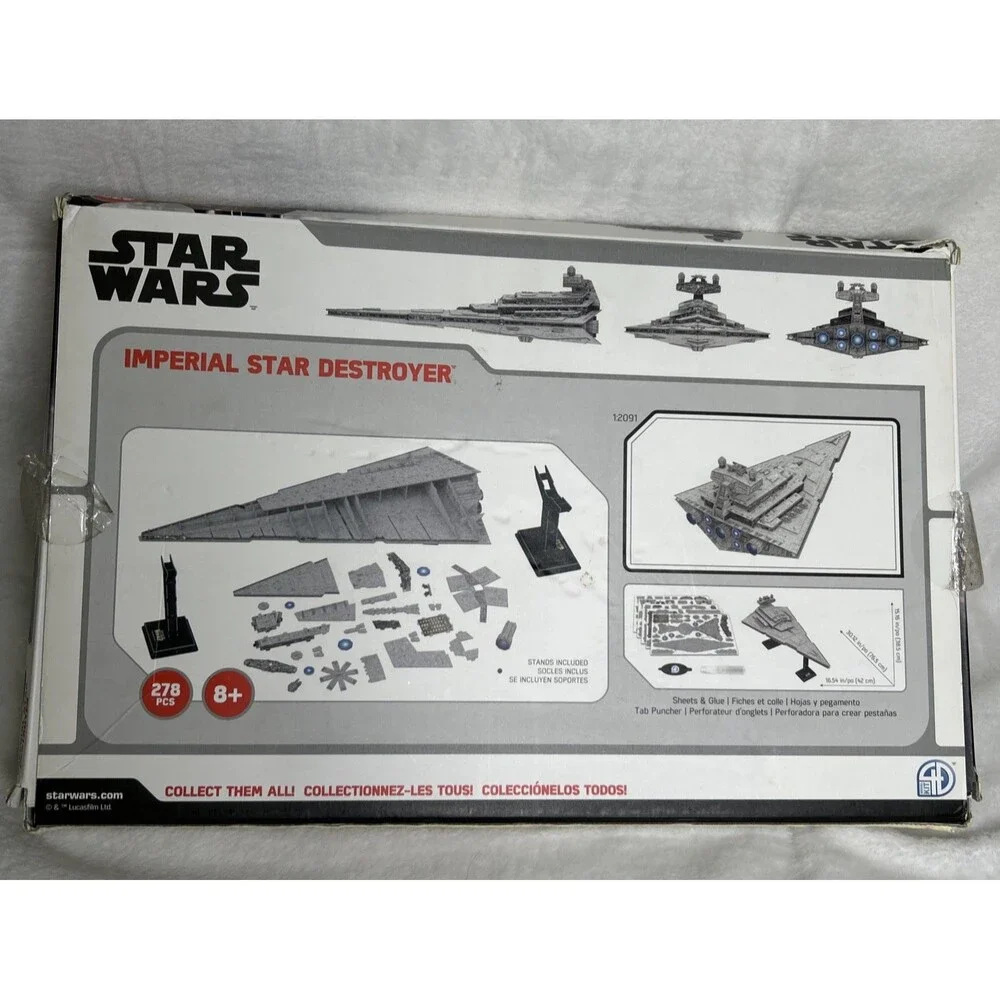 Star Wars 4D Cityscape Imperial Star Destroyer Model Kit 51500 Paper Card